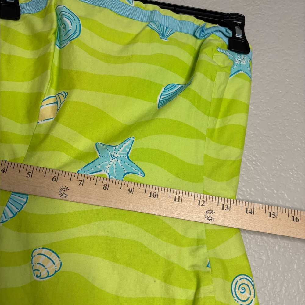 Lilly Pulitzer Low Tide Green Strapless dress y2k white label beach tropical - Picture 10 of 11